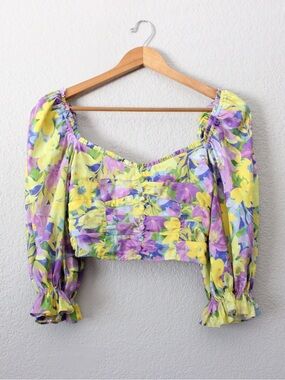 For Love & Lemons Cassia Floral Crop Top